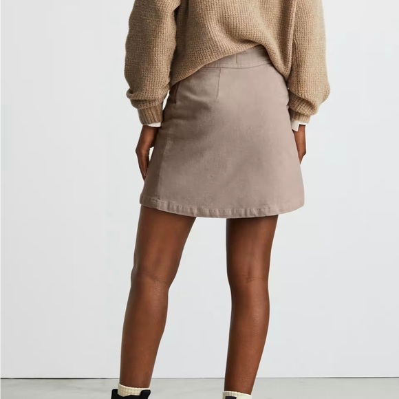 Everlane Moleskin Mini Skirt in Beige Tan Khaki Color Size 0 Like New Condition - Picture 6 of 11
